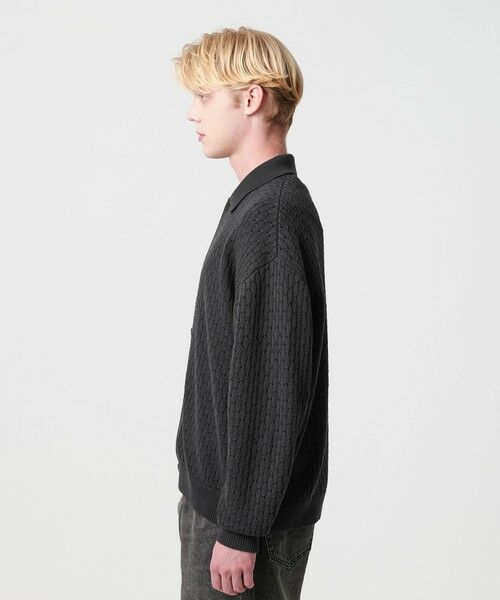 BEAUTY&YOUTH UNITED ARROWS / ビューティー&ユース ユナイテッドアローズ カーディガン・ボレロ | オブリック パターン ポロ ジャケット | 詳細4
