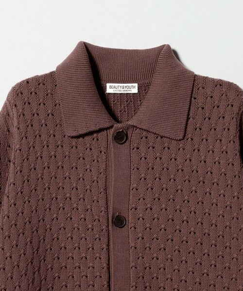 BEAUTY&YOUTH UNITED ARROWS / ビューティー&ユース ユナイテッドアローズ カーディガン・ボレロ | オブリック パターン ポロ ジャケット | 詳細14