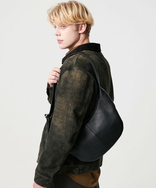 BEAUTY & YOUTH UNITED ARROWS/ビューティー&ユース ユナイテッドアローズ レザー ムーン ショルダー バッグ BLACK FREE BEAUTY & YOUTH UNITED ARROWS/ビューティー&ユース ユナイテッドアローズ レザー ムーン ショルダー バッグ BLACK FREE
