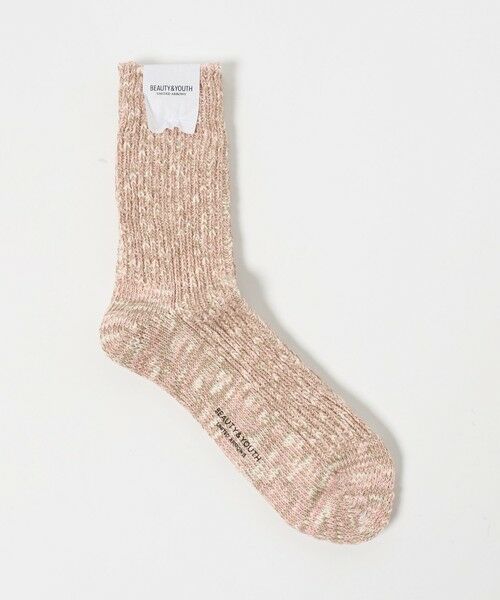 BEAUTY & YOUTH UNITED ARROWS/ビューティー&ユース ユナイテッドアローズ ビッグ スラブ レギュラー ソックス LT. PINK FREE BEAUTY & YOUTH UNITED ARROWS/ビューティー&ユース ユナイテッドアローズ ビッグ スラブ レギュラー ソックス LT. PINK FREE