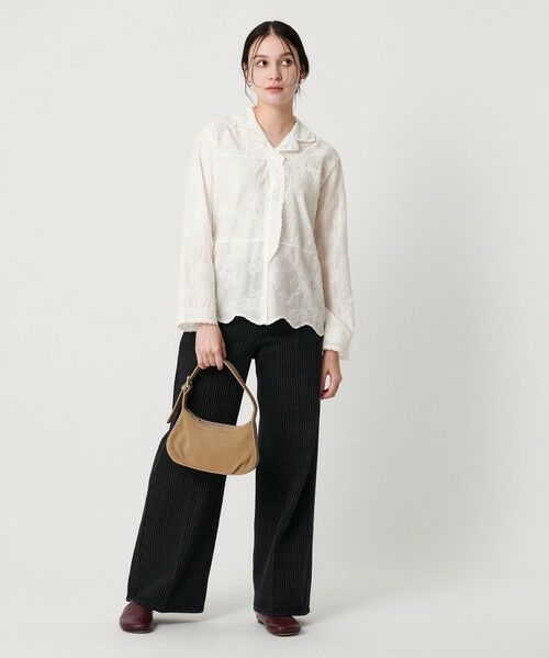 BEAUTY&YOUTH UNITED ARROWS / ビューティー&ユース ユナイテッドアローズ シャツ・ブラウス | エンブロイダリー オープンカラーシャツ | 詳細3