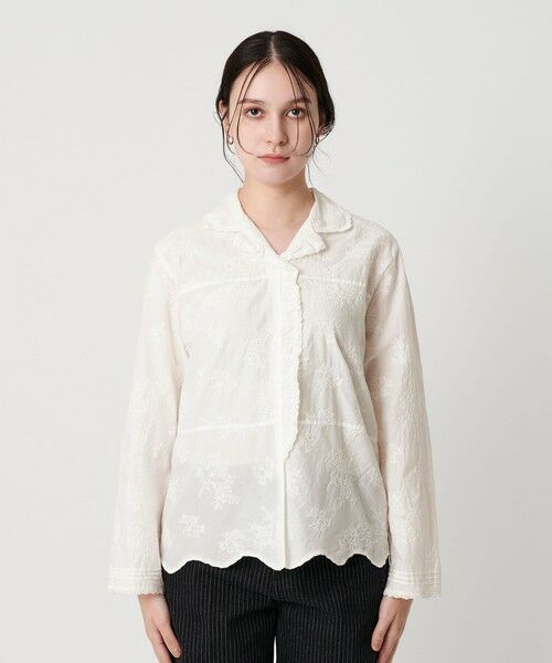 BEAUTY&YOUTH UNITED ARROWS / ビューティー&ユース ユナイテッドアローズ シャツ・ブラウス | エンブロイダリー オープンカラーシャツ | 詳細6