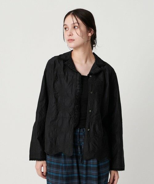 BEAUTY&YOUTH UNITED ARROWS / ビューティー&ユース ユナイテッドアローズ シャツ・ブラウス | エンブロイダリー オープンカラーシャツ | 詳細13