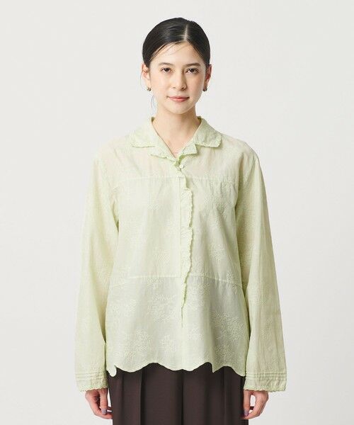 BEAUTY&YOUTH UNITED ARROWS / ビューティー&ユース ユナイテッドアローズ シャツ・ブラウス | エンブロイダリー オープンカラーシャツ | 詳細24