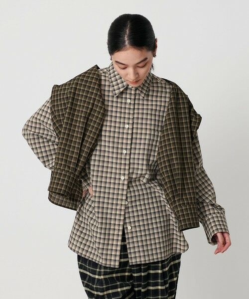 BEAUTY&YOUTH UNITED ARROWS / ビューティー&ユース ユナイテッドアローズ シャツ・ブラウス | ポリエステルウール ローンチェックシャツ | 詳細1