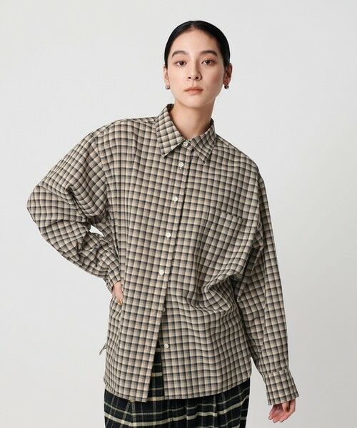 BEAUTY&YOUTH UNITED ARROWS / ビューティー&ユース ユナイテッドアローズ シャツ・ブラウス | ポリエステルウール ローンチェックシャツ | 詳細3