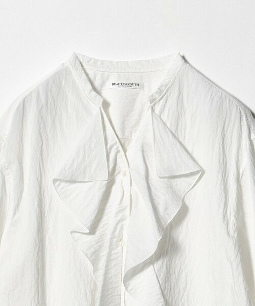 BEAUTY&YOUTH UNITED ARROWS / ビューティー&ユース ユナイテッドアローズ シャツ・ブラウス | ラッフル スキッパーブラウス ウォッシャブル | 詳細8