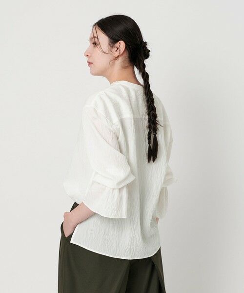 BEAUTY&YOUTH UNITED ARROWS / ビューティー&ユース ユナイテッドアローズ シャツ・ブラウス | ラッフル スキッパーブラウス ウォッシャブル | 詳細3