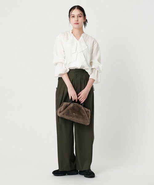 BEAUTY&YOUTH UNITED ARROWS / ビューティー&ユース ユナイテッドアローズ シャツ・ブラウス | ラッフル スキッパーブラウス ウォッシャブル | 詳細4