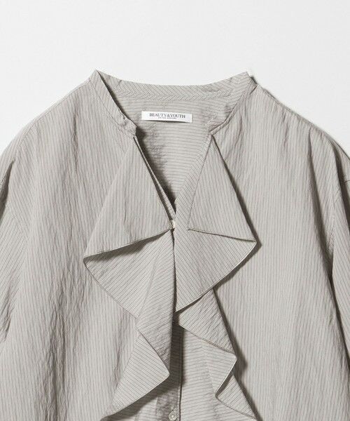 BEAUTY&YOUTH UNITED ARROWS / ビューティー&ユース ユナイテッドアローズ シャツ・ブラウス | ラッフル スキッパーブラウス ウォッシャブル | 詳細16