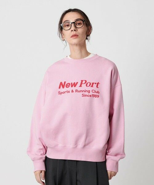 BEAUTY & YOUTH UNITED ARROWS/ビューティー&ユース ユナイテッドアローズ コットン裏毛 ロゴスウェット プルオーバー PINK FREE