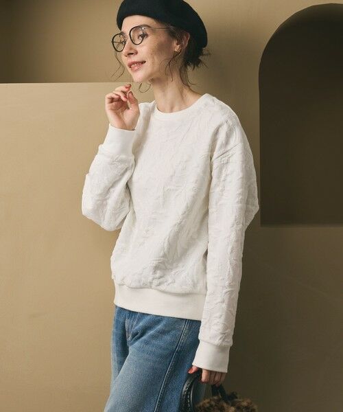 BEAUTY&YOUTH UNITED ARROWS / ビューティー&ユース ユナイテッドアローズ カットソー | ボタニカルジャガード プルオーバー | 詳細1