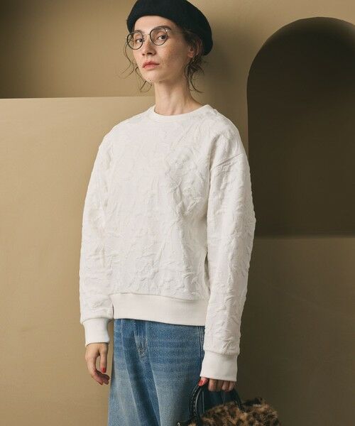 BEAUTY&YOUTH UNITED ARROWS / ビューティー&ユース ユナイテッドアローズ カットソー | ボタニカルジャガード プルオーバー | 詳細2