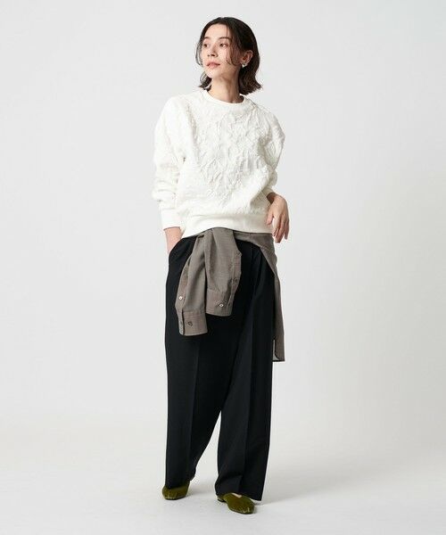 BEAUTY&YOUTH UNITED ARROWS / ビューティー&ユース ユナイテッドアローズ カットソー | ボタニカルジャガード プルオーバー | 詳細8