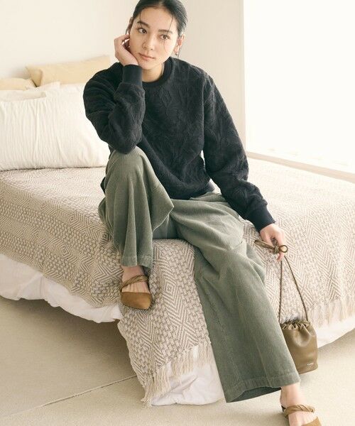 BEAUTY&YOUTH UNITED ARROWS / ビューティー&ユース ユナイテッドアローズ カットソー | ボタニカルジャガード プルオーバー | 詳細12