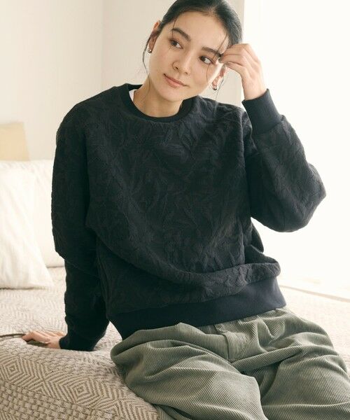 BEAUTY&YOUTH UNITED ARROWS / ビューティー&ユース ユナイテッドアローズ カットソー | ボタニカルジャガード プルオーバー | 詳細10