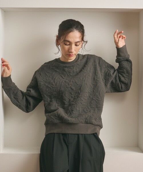 BEAUTY&YOUTH UNITED ARROWS / ビューティー&ユース ユナイテッドアローズ カットソー | ボタニカルジャガード プルオーバー | 詳細14