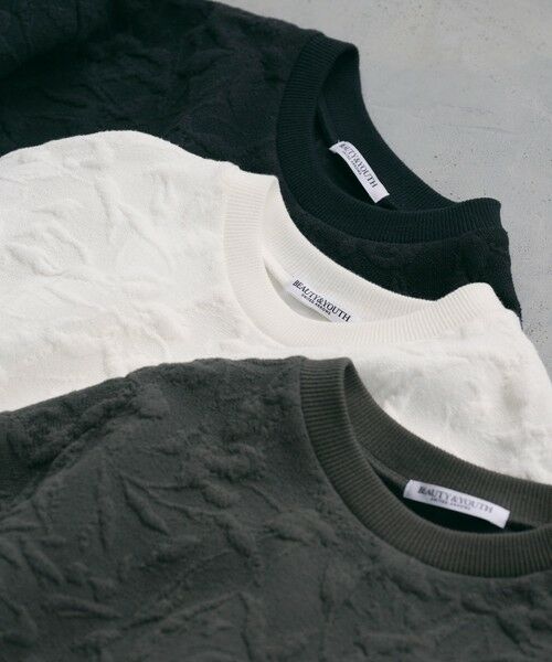 BEAUTY&YOUTH UNITED ARROWS / ビューティー&ユース ユナイテッドアローズ カットソー | ボタニカルジャガード プルオーバー | 詳細23