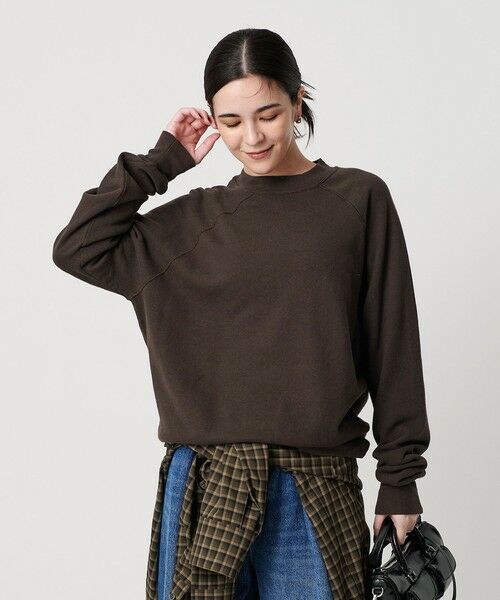 BEAUTY & YOUTH UNITED ARROWS/ビューティー&ユース ユナイテッドアローズ コットン ラグランスリーブ スウェットプルオーバー DK. BROWN FREE BEAUTY & YOUTH UNITED ARROWS/ビューティー&ユース ユナイテッドアローズ コットン ラグランスリーブ スウェットプルオーバー DK. BROWN FREE