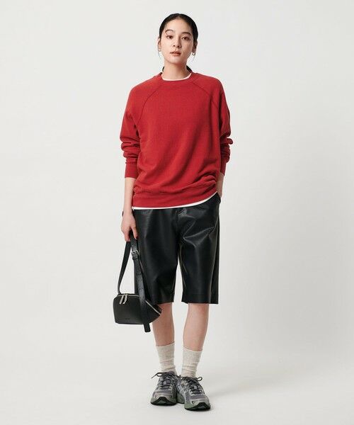 BEAUTY & YOUTH UNITED ARROWS/ビューティー&ユース ユナイテッドアローズ コットン ラグランスリーブ スウェットプルオーバー RED FREE BEAUTY & YOUTH UNITED ARROWS/ビューティー&ユース ユナイテッドアローズ コットン ラグランスリーブ スウェットプルオーバー RED FREE