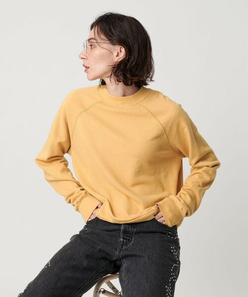 BEAUTY&YOUTH UNITED ARROWS / ビューティー&ユース ユナイテッドアローズ スウェット | コットン ラグランスリーブ スウェットプルオーバー（YELLOW）