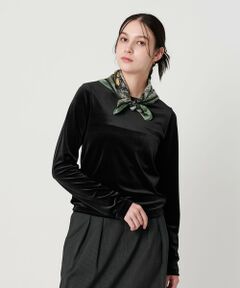 BEAUTY&YOUTH UNITED ARROWS / ビューティー&ユース ユナイテッドアローズ Tシャツ | ポリエステルブレンド ベロアロングスリーブ Tシャツ