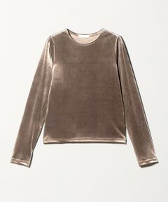 BEAUTY&YOUTH UNITED ARROWS / ビューティー&ユース ユナイテッドアローズ Tシャツ | ポリエステルブレンド ベロアロングスリーブ Tシャツ