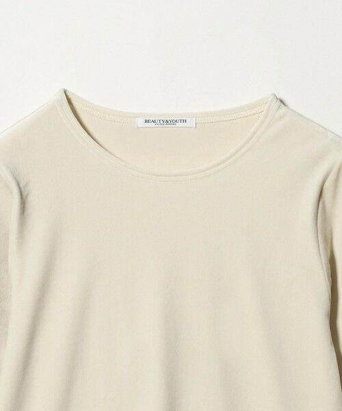 BEAUTY&YOUTH UNITED ARROWS / ビューティー&ユース ユナイテッドアローズ Tシャツ | ポリエステルブレンド ベロアロングスリーブ Tシャツ | 詳細7