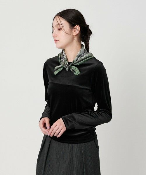 BEAUTY&YOUTH UNITED ARROWS / ビューティー&ユース ユナイテッドアローズ Tシャツ | ポリエステルブレンド ベロアロングスリーブ Tシャツ | 詳細10