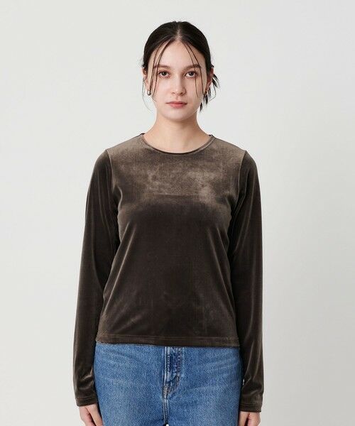 BEAUTY&YOUTH UNITED ARROWS / ビューティー&ユース ユナイテッドアローズ Tシャツ | ポリエステルブレンド ベロアロングスリーブ Tシャツ | 詳細19