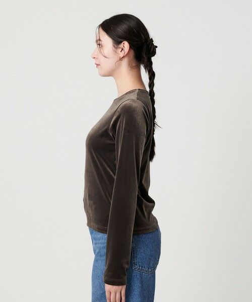BEAUTY&YOUTH UNITED ARROWS / ビューティー&ユース ユナイテッドアローズ Tシャツ | ポリエステルブレンド ベロアロングスリーブ Tシャツ | 詳細20