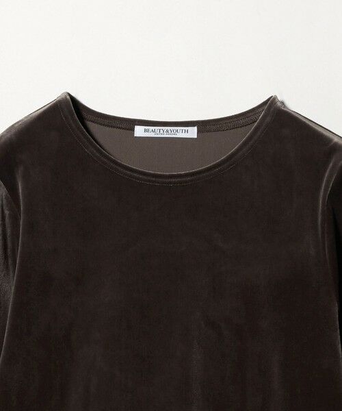 BEAUTY&YOUTH UNITED ARROWS / ビューティー&ユース ユナイテッドアローズ Tシャツ | ポリエステルブレンド ベロアロングスリーブ Tシャツ | 詳細24