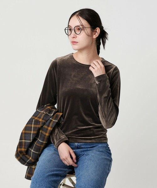 BEAUTY&YOUTH UNITED ARROWS / ビューティー&ユース ユナイテッドアローズ Tシャツ | ポリエステルブレンド ベロアロングスリーブ Tシャツ | 詳細16