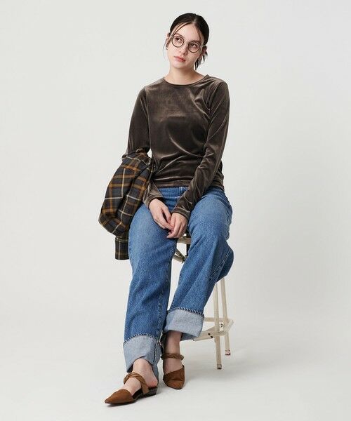 BEAUTY&YOUTH UNITED ARROWS / ビューティー&ユース ユナイテッドアローズ Tシャツ | ポリエステルブレンド ベロアロングスリーブ Tシャツ | 詳細17