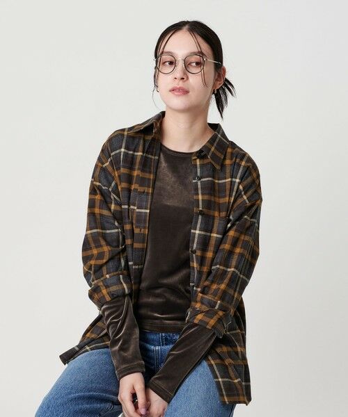 BEAUTY&YOUTH UNITED ARROWS / ビューティー&ユース ユナイテッドアローズ Tシャツ | ポリエステルブレンド ベロアロングスリーブ Tシャツ | 詳細18