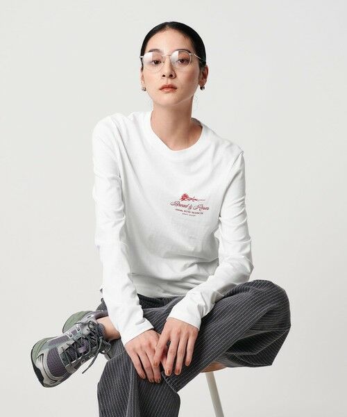 BEAUTY&YOUTH UNITED ARROWS / ビューティー&ユース ユナイテッドアローズ Tシャツ | 【別注】＜WAVE UNION＞プリントロングスリーブTシャツ | 詳細1