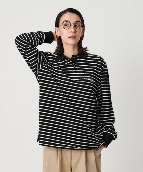 BEAUTY&YOUTH UNITED ARROWS / ビューティー&ユース ユナイテッドアローズ ポロシャツ | ＜MOONSUN＞ボーダー ロングスリーブポロシャツ | 詳細1