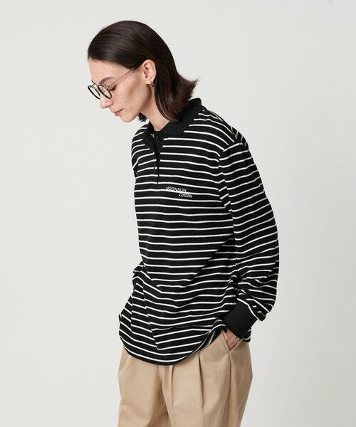 BEAUTY&YOUTH UNITED ARROWS / ビューティー&ユース ユナイテッドアローズ ポロシャツ | ＜MOONSUN＞ボーダー ロングスリーブポロシャツ | 詳細2
