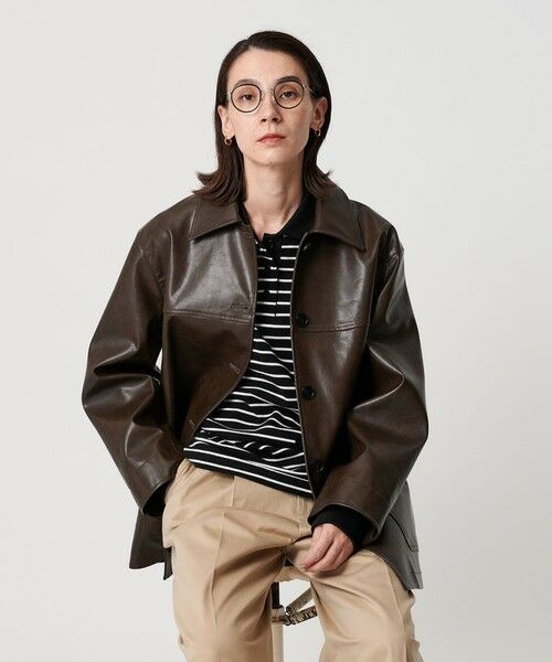 BEAUTY&YOUTH UNITED ARROWS / ビューティー&ユース ユナイテッドアローズ ポロシャツ | ＜MOONSUN＞ボーダー ロングスリーブポロシャツ | 詳細4