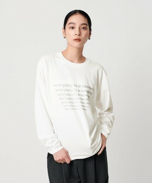 BEAUTY & YOUTH UNITED ARROWS/ビューティー&ユース ユナイテッドアローズ 【別注】<OAFISH>プリントロングスリーブTシャツ WHITE S BEAUTY & YOUTH UNITED ARROWS/ビューティー&ユース ユナイテッドアローズ 【別注】<OAFISH>プリントロングスリーブTシャツ WHITE S