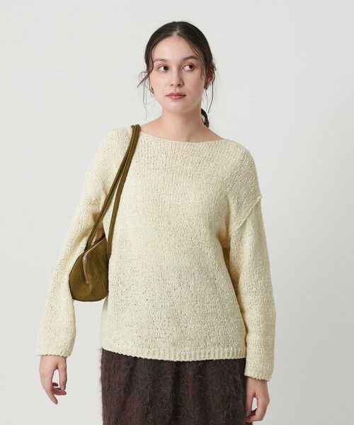BEAUTY & YOUTH UNITED ARROWS/ビューティー&ユース ユナイテッドアローズ テープヤーン ニットプルオーバー OFF WHITE FREE BEAUTY & YOUTH UNITED ARROWS/ビューティー&ユース ユナイテッドアローズ テープヤーン ニットプルオーバー OFF WHITE FREE