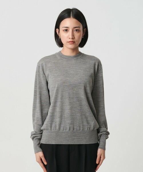BEAUTY&YOUTH UNITED ARROWS / ビューティー&ユース ユナイテッドアローズ ニット・セーター | ウールポリエステル ハイゲージクルーネックニット ウォッシャブル | 詳細4