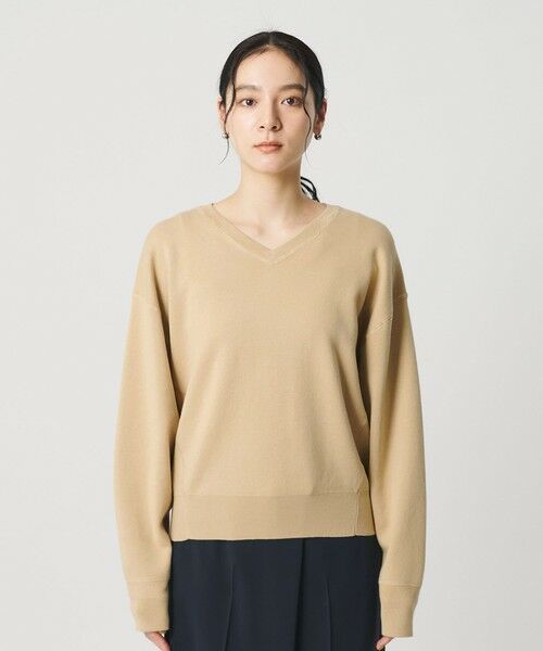 BEAUTY&YOUTH UNITED ARROWS / ビューティー&ユース ユナイテッドアローズ ニット・セーター | ソフトコットン Vネック スムース ニットプルオーバー ウォッシャブル | 詳細10