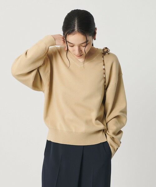 BEAUTY&YOUTH UNITED ARROWS / ビューティー&ユース ユナイテッドアローズ ニット・セーター | ソフトコットン Vネック スムース ニットプルオーバー ウォッシャブル | 詳細7