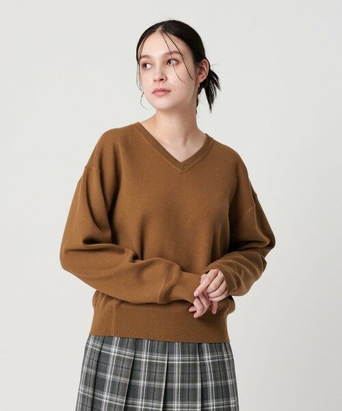 BEAUTY&YOUTH UNITED ARROWS / ビューティー&ユース ユナイテッドアローズ ニット・セーター | ソフトコットン Vネック スムース ニットプルオーバー ウォッシャブル | 詳細13