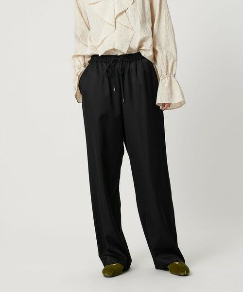 BEAUTY&YOUTH UNITED ARROWS / ビューティー&ユース ユナイテッドアローズ その他パンツ | コットンレーヨンサテン ドローストワイドパンツ | 詳細1
