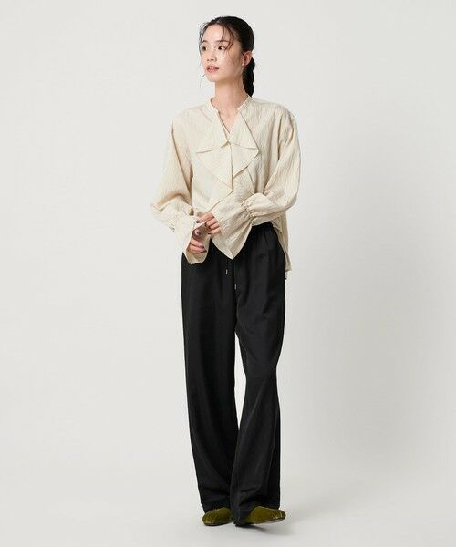 BEAUTY&YOUTH UNITED ARROWS / ビューティー&ユース ユナイテッドアローズ その他パンツ | コットンレーヨンサテン ドローストワイドパンツ | 詳細3