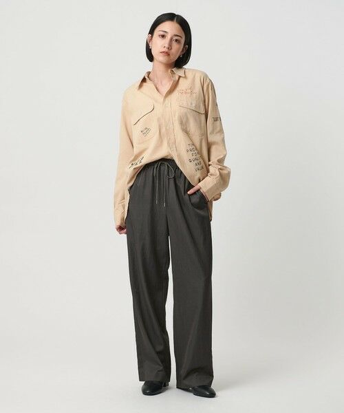 BEAUTY&YOUTH UNITED ARROWS / ビューティー&ユース ユナイテッドアローズ その他パンツ | コットンレーヨンサテン ドローストワイドパンツ | 詳細9