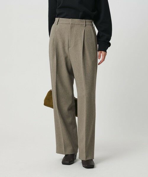 BEAUTY & YOUTH UNITED ARROWS/ビューティー&ユース ユナイテッドアローズ ポリエステルブレンド バックゴムストレートパンツ LT. GRAY M