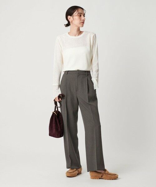 BEAUTY&YOUTH UNITED ARROWS / ビューティー&ユース ユナイテッドアローズ スラックス・ドレスパンツ | ポリエステルブレンド バックゴムストレートパンツ | 詳細18